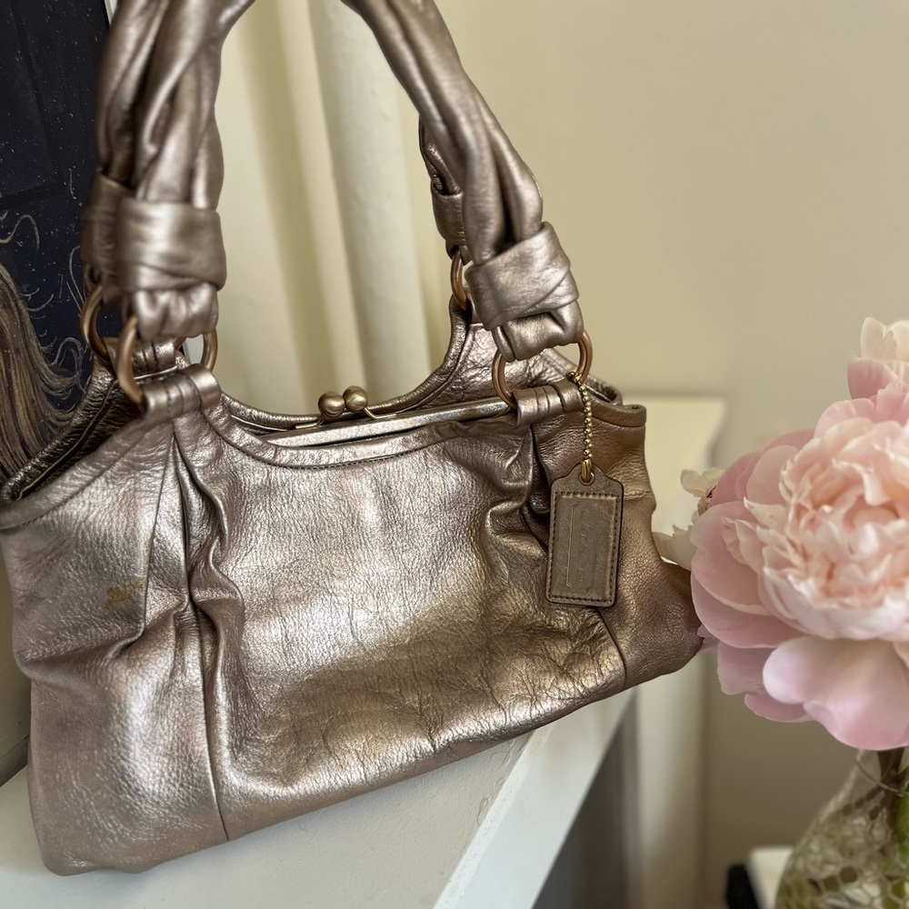 Metallic Coach Handbag